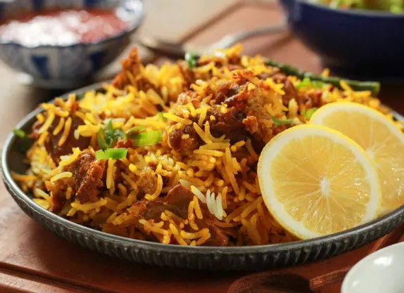 Chicken Biryani - Authentic Hyderabadi style at Lotus Fine Indian Cuisine Calgary
